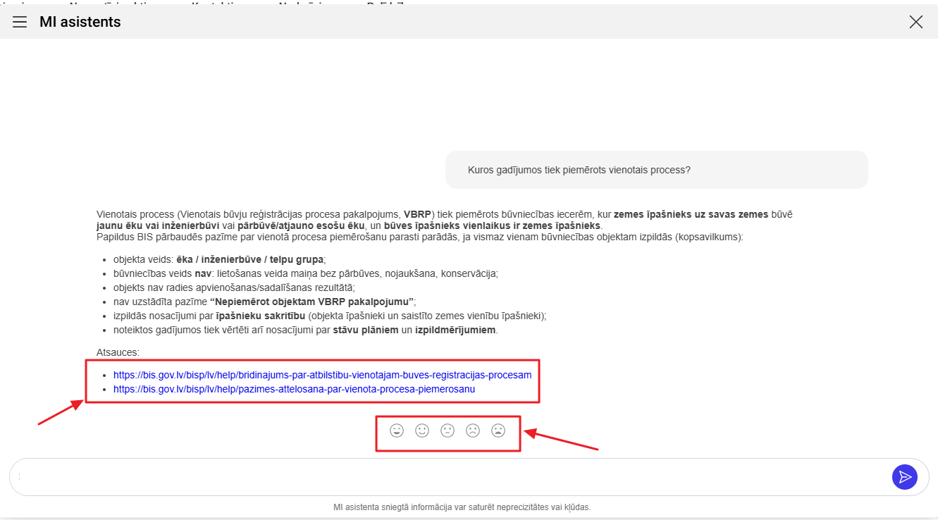 Attēls. Atbildes papildus funkcionalitāte