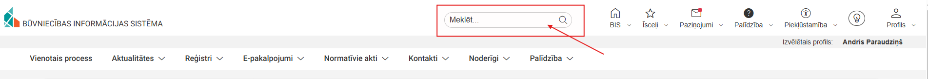 Attēls. Ātrā meklēšana BISP.