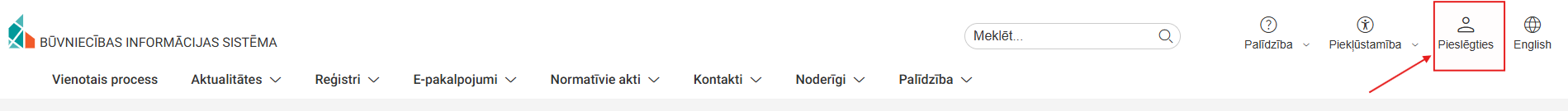 Attēls. Opcija %22Pieslēgties%22.