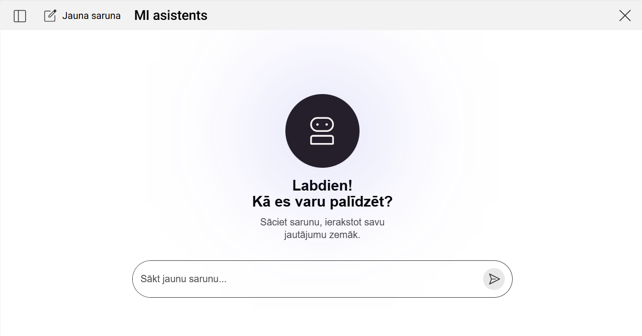 Attēls. MI asistenta šķirklis