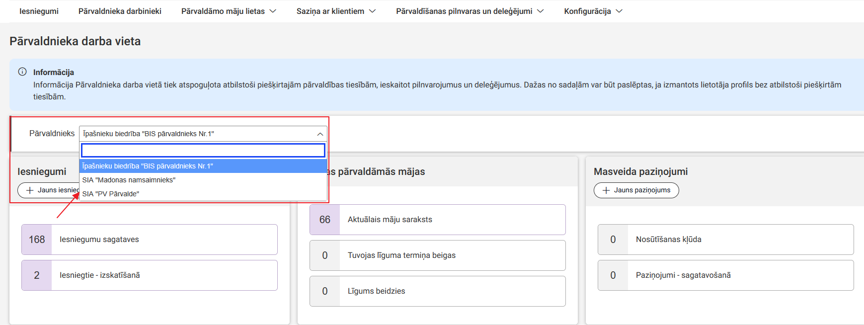 Attēls. Pārvaldnieka izvēle.