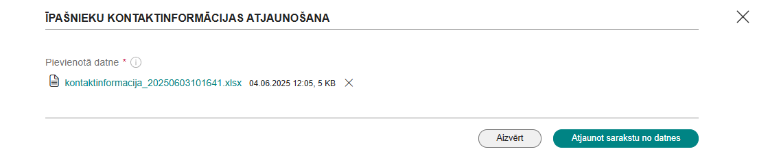 Attēls. Atjaunot sarakstu no datnes.