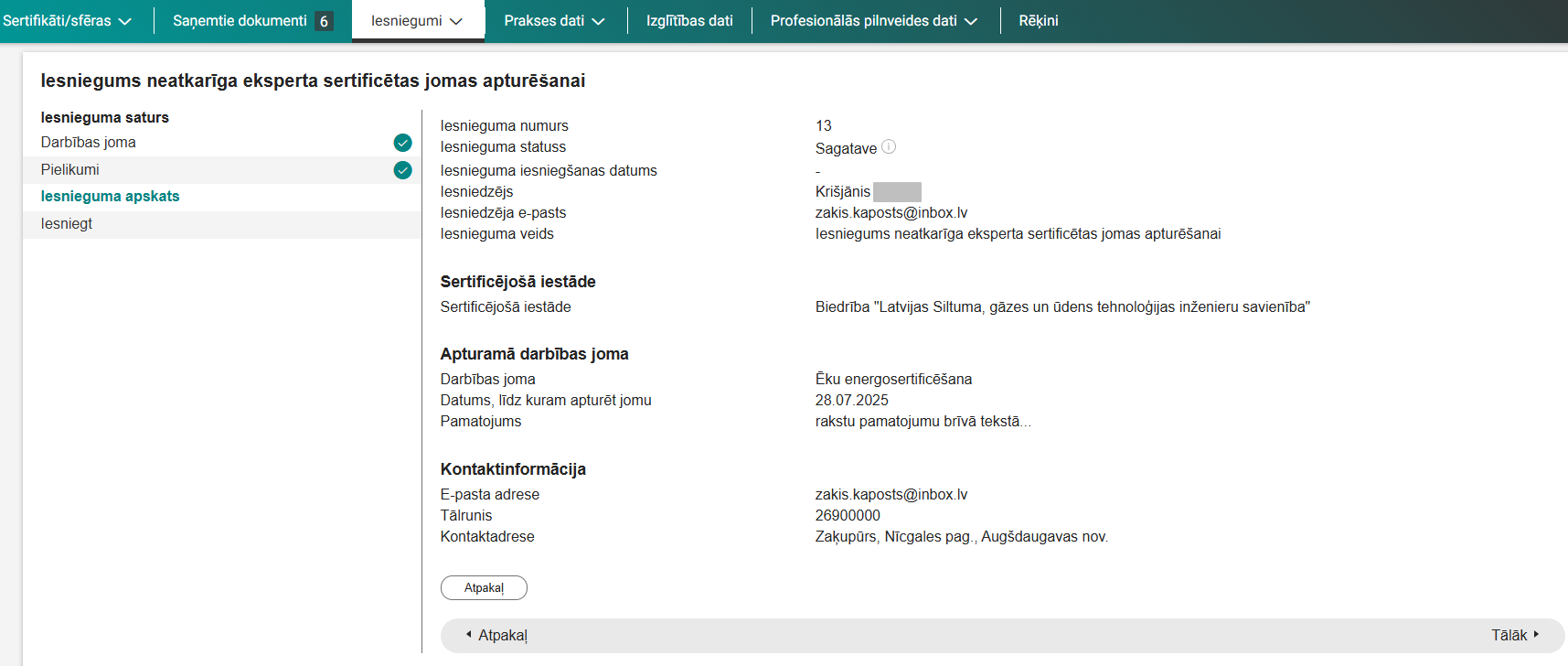 Attēls. Solis %22Iesnieguma apskats%22.