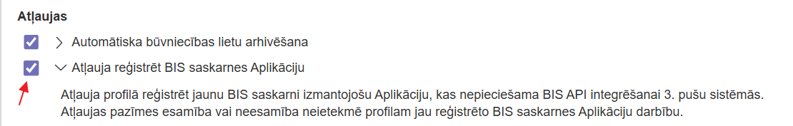 Attēls. Atzīmēts atļaut.