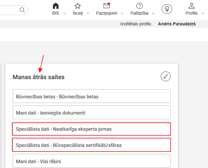 Attēls. Atvērt no Manas ātrās saites