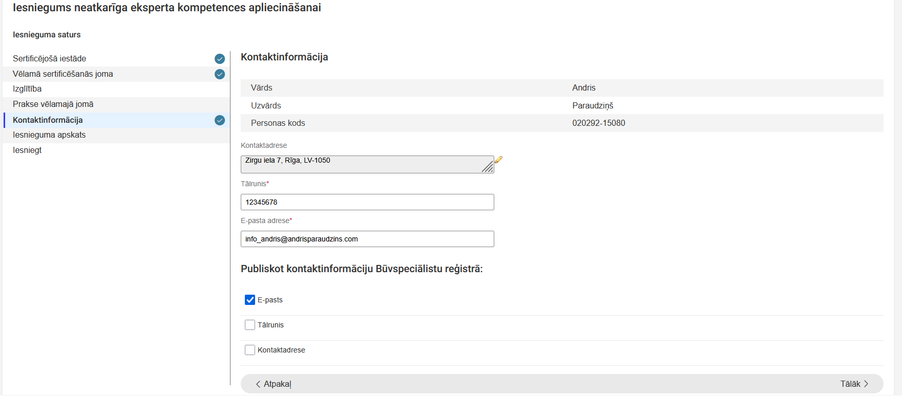 Attēls. Solis. Kontaktinformācija.