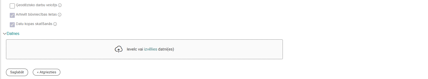 Attēls. Pilnvaras sagatavošanas forma.