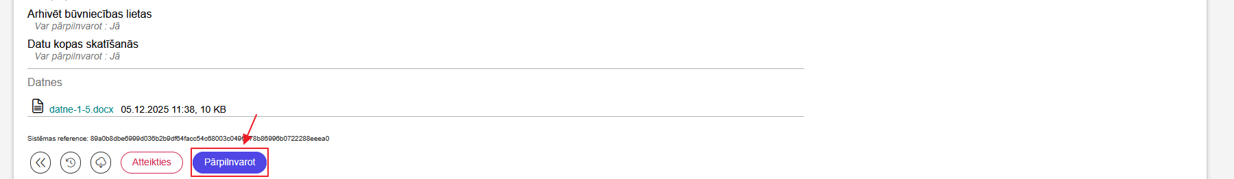 Attēls. Veikt pārpilnvarošanu.