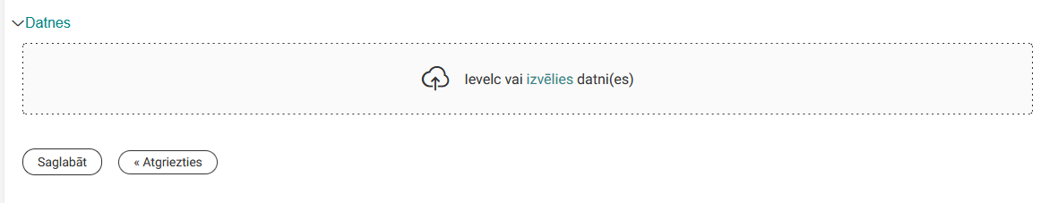 Attēls. Datņu pievienošanas bloks.