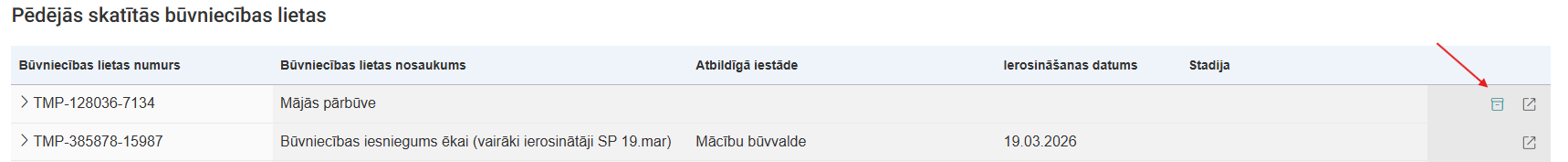 Attēls. Arhivētas lietas pazīme.