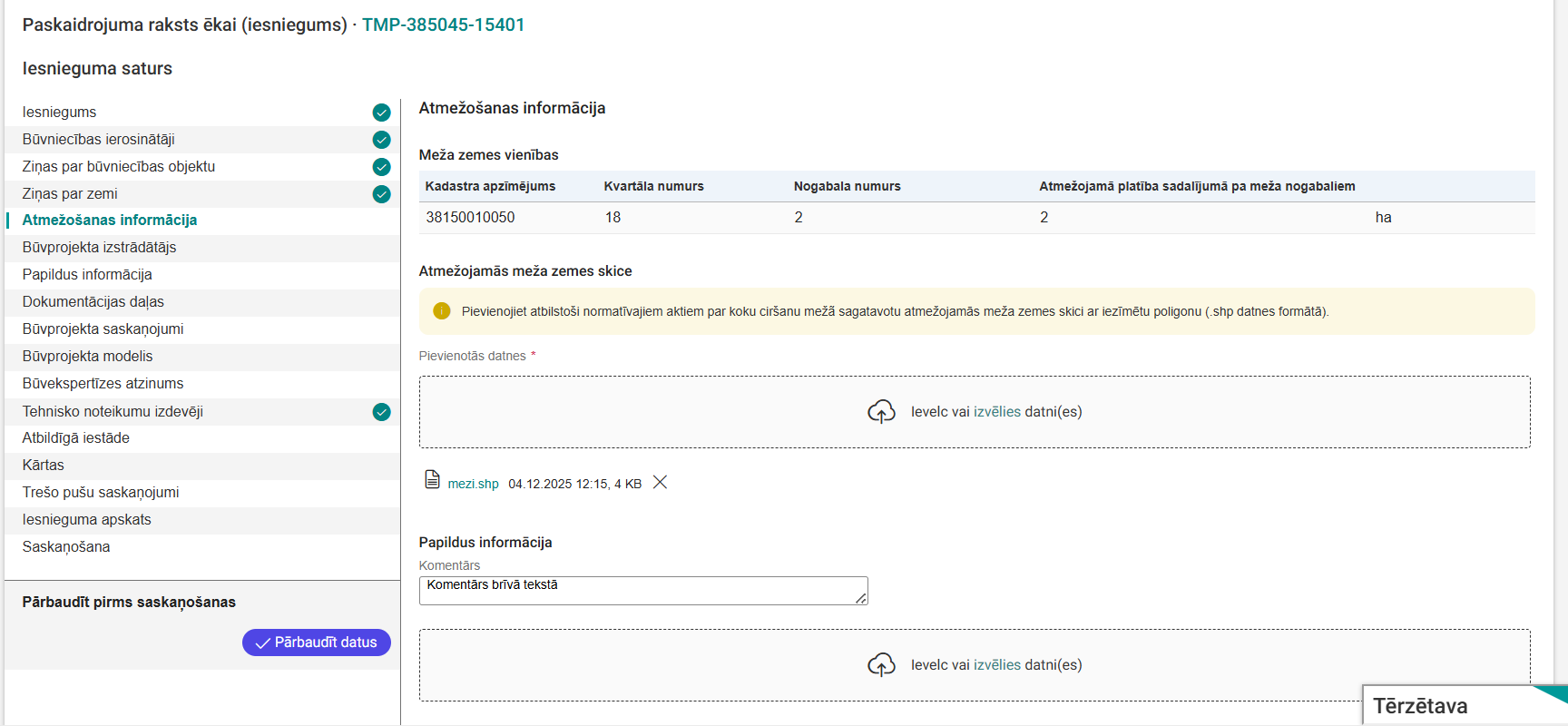 Attēls. Solis %22Atmežošanas informācija%22