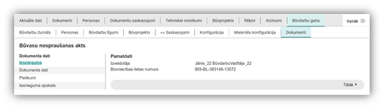 Attēls. Pamatdatu solis ģeodēzijas dokumenta pievienošanai.