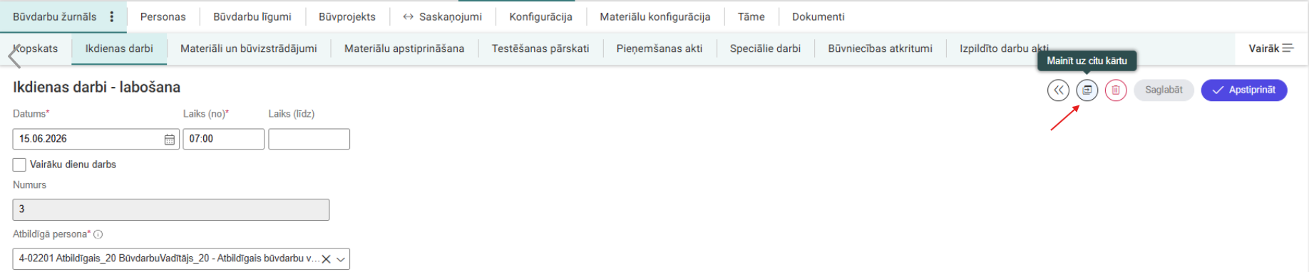 Attēls. Ikona “Mainīt uz citu kārtu”.