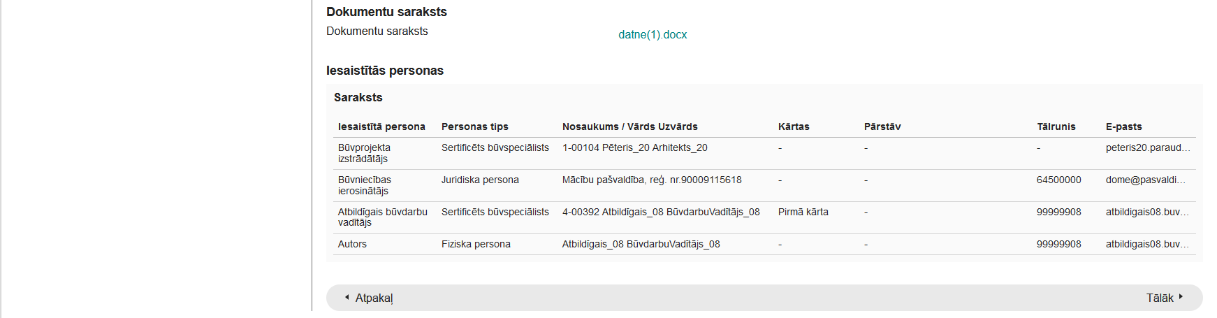 Attēls. Darbu veikšanas projekta dokumenta kopskats.