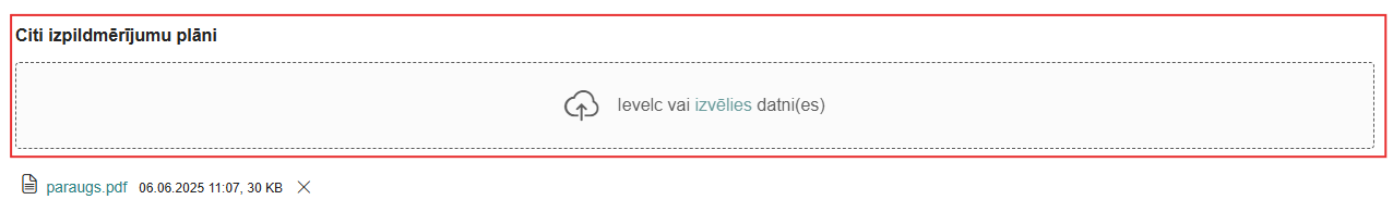 Attēls. Citi izpildmērījumu plāni.
