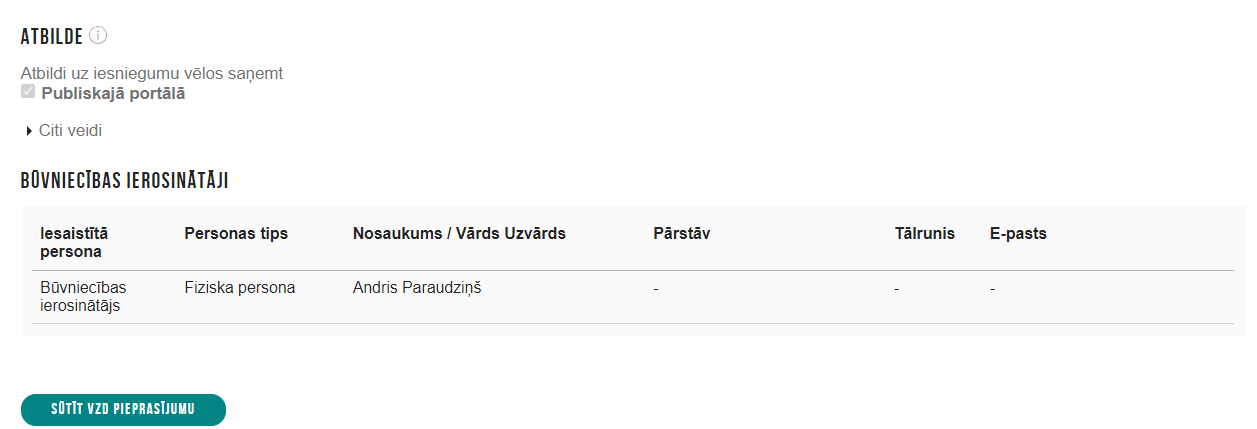 Attēls. %22Būvdarbu pabeigšana ar atzīmi paskaidrojuma rakstā vai apliecinājuma kartē%22 solī %22Saskaņošana/iesniegšana%22.