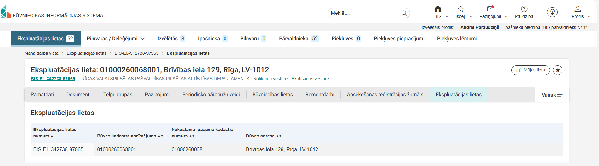 Attēls. Saistītās ekspluatācijas lietas.