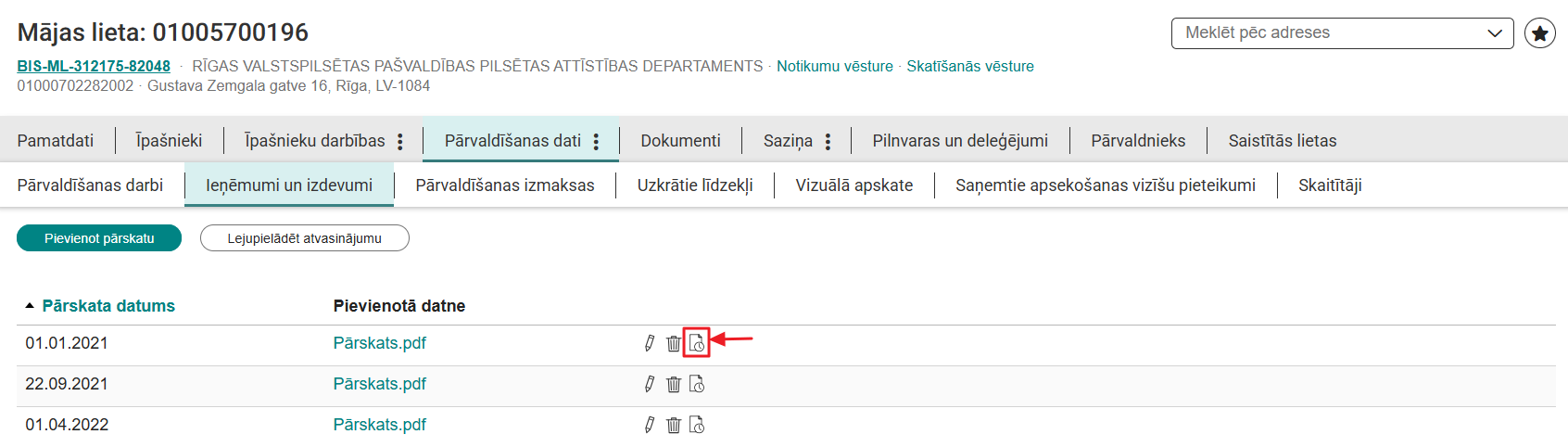 Attēls. Mājas lietas ieņēmumu / izdevumu pārskata notikumu vēstures ikona.