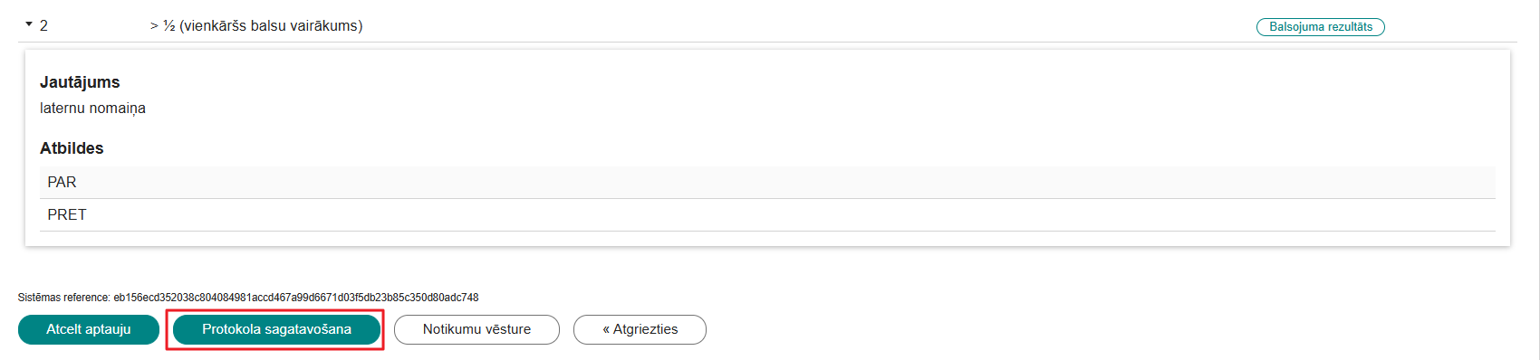 Attēls. Protokola sagatavošana.