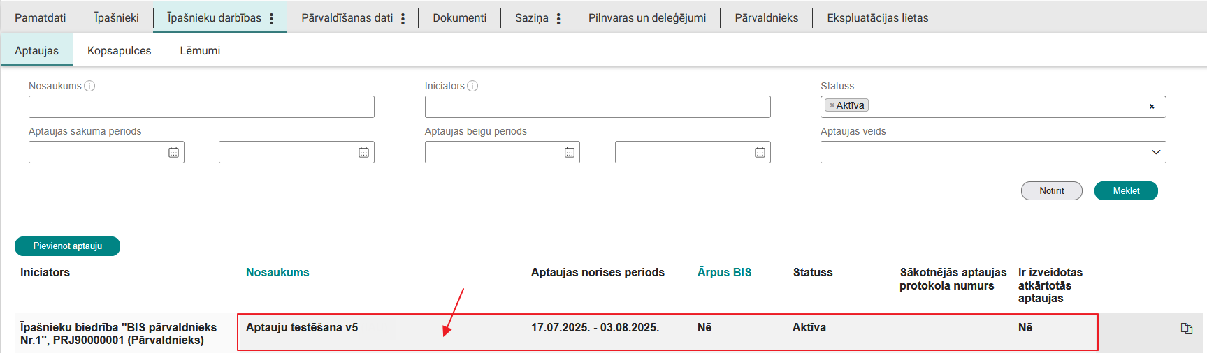 Attēls. Atvērt aptauju.