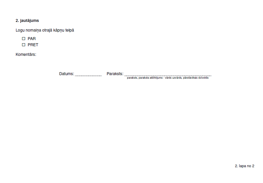 Attēls. Aptaujas balsošanas lapas izdrukas ilustratīvs piemērs.