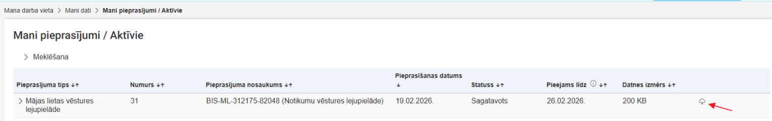 Attēls. Lejupielādēt izveidoto izdruku.