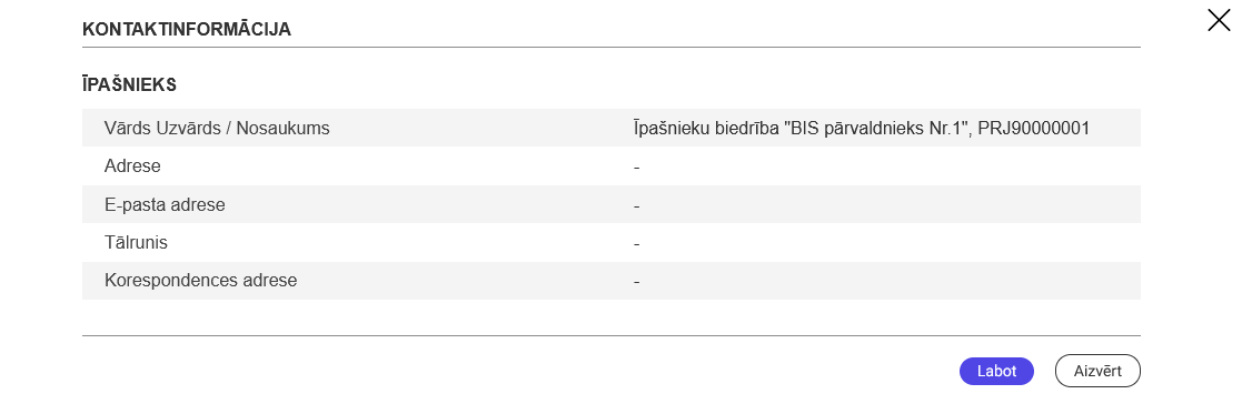 Attēls. Kontaktinformācija.