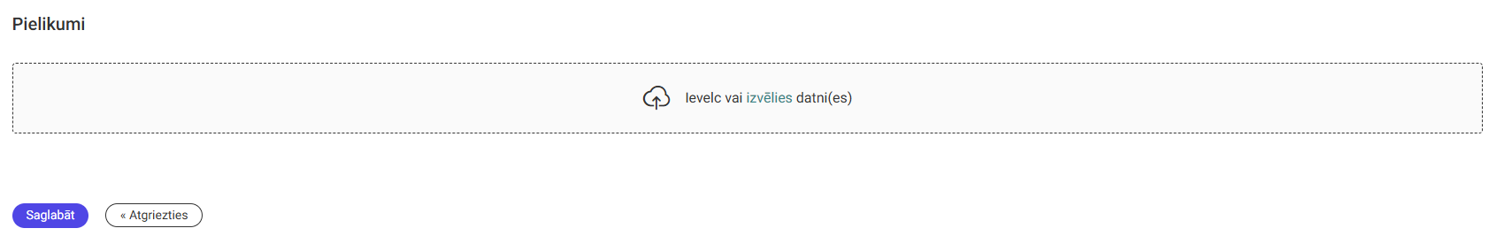 Attēls. Jauna pieteikuma ievade.