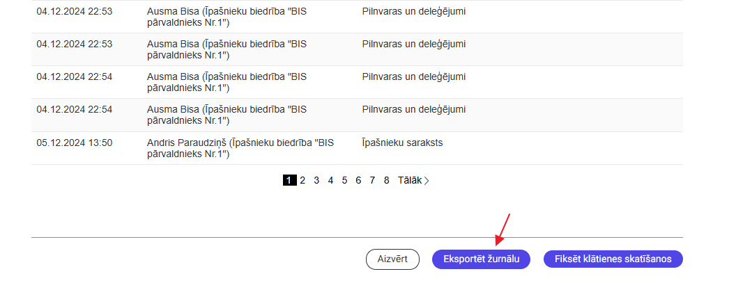 Attēls. Veidot skatīšanās vēstures ierakstu izdruku.