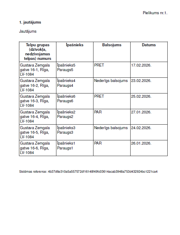 Attēls. Aptaujas protokola izdrukas paraugs.